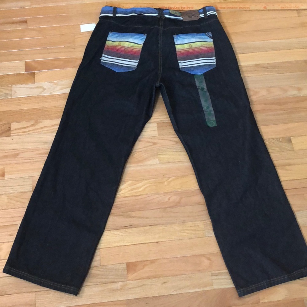 Ln green Men’s Jeans 40 Fabric Belt